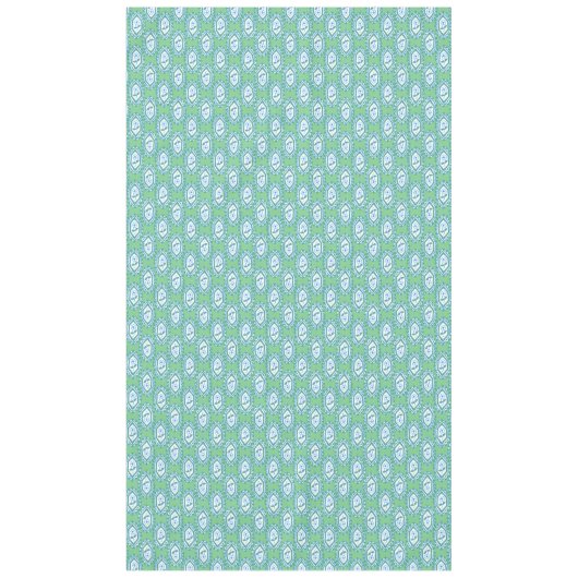 Chic Blue Periwinkle Floral Pattern Tafelkleed (Voorkant)