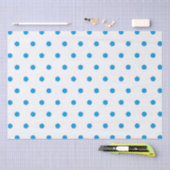 Chic Blue Polka-puntenpapier Tissuepapier (Craft)