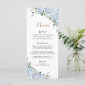 Chic  Blue Rozen Princess Carriage Menu (Staand voorkant)
