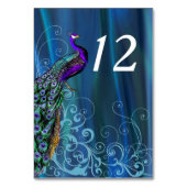 Chic Blue Satin Kijk Weddenschappen Tabelnummer Ka Kaart (Achterkant)