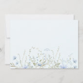 Chic Blue Sky Wildflower Boy Baby shower Kaart (Achterkant)
