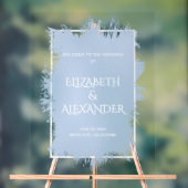 Chic Blue Splash Wedding Welkom Acryl Bord (Neutraal)