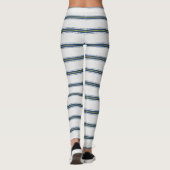 Chic Blue Stripe Leggings (Achterkant)