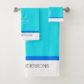 Chic Blue Stripes Ocean Beach House (En situation)