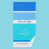 Chic Blue Stripes Ocean Beach House