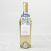 Chic Blue White Ginger Jar Baubles Merry kerst Flessenhanger (Op fles)