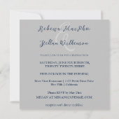 Chic Blue Winter Wedding Invitation (Dos)