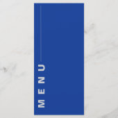 Chic Blue Yellow Floral Lemon Summer Wedding Party Menu (Achterkant)