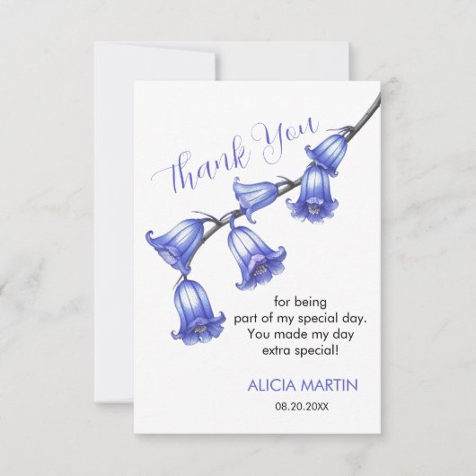 Chic Bluebell Flower Merci (Devant)