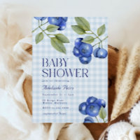 Chic Blueberry Gingham Boy Baby shower