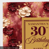 Chic Blush Bourgondië Goud Boho 30ste Verjaardagsf Servet
