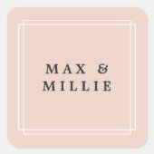 Chic Blush | Boutique Vierkante Sticker (Voorkant)