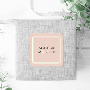 Chic Blush   Boutique Vierkante Sticker