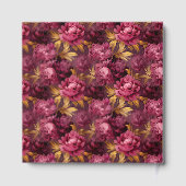 Chic Blush Burgundy Gold Mariage livre d'hôtes (Verso)