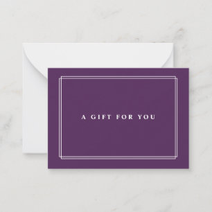 Chic Blush Elegant Paars Gift Certificate Kaart Notitiekaartje