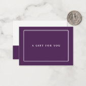 Chic Blush | Elegant Purple Carte de Certificat Ca (Devant/Arrière en situation)