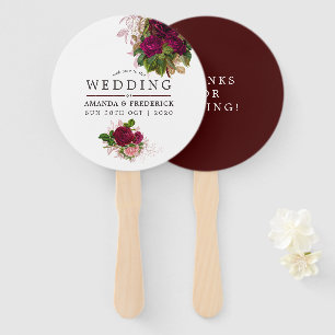  Chic Blush en Burgundy Wedding Favor Handwaaier