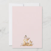 Chic Blush Floral Oh Deer Baby shower Invitation (Dos)