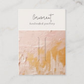Chic Blush Gold Oil Paint Texture Hairpin Display Visitekaartje (Voorkant)