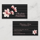 Chic Blush Magnolias Visitekaartje (Voorkant / Achterkant)