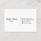 Chic Blush-minimalistische Visitekaartjes (Achterkant)