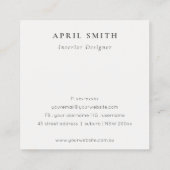 Chic Blush Peony Waterverf Floral Dank u bestellin Vierkante Visitekaartje (Achterkant)