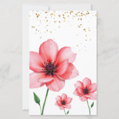 Chic Blush Pink Floral Confetti Frame Wedding (Achterkant)