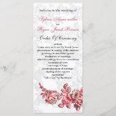 Chic Blush Pink  Floral Wedding Programma (Voorkant)