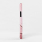 Chic Blush Pink Gold Agate Geode Monogram Case-Mate iPhone Case (Achterkant/rechts)