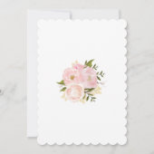 Chic Blush Pink Gold Floral Vrijgezellenfeest Uitn Kaart (Achterkant)