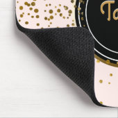 Chic Blush Pink Gold Glam Confetti Stippen | Monog Muismat (Hoek)