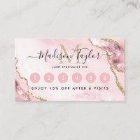 Chic Blush Pink Gold Glitter Agate Marble Monogram