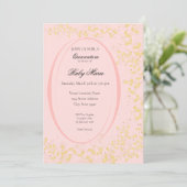 Chic Blush Pink & Gold Quinceanera Invitation (Debout devant)