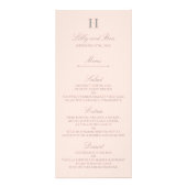 Chic Blush Pink & Gray Wedding Menu Sjabloon (Voorkant)