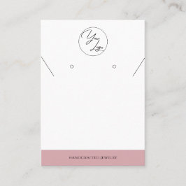 Chic Blush Pink | Kaart voor juwelenweergave in Lo Contactkaartje