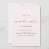Chic Blush Pink Photo Graduation Party Invitation (Dos)