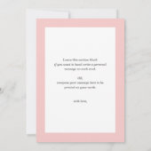 Chic Blush Pink Vrijgezellenfeest Bedankkaart (Achterkant)