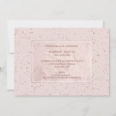 Chic Blush Roos Gold Marble Afstuderen 5-foto Kaart (Achterkant)