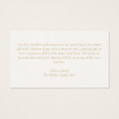 Chic Blush Roos Wedding Registry Enclosure Visitekaartje (Achterkant)