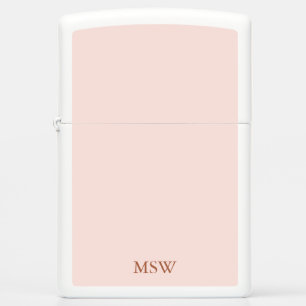 Chic blush roze aangepaste monogram initiaal elega