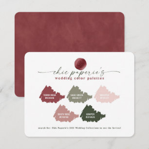 Chic Blush Roze & Groene Kleuren Huwelijkskleurenk