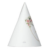 Chic Blush rozen eucalyptusgoud 40ste verjaardag Feesthoedjes (Links)