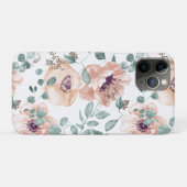 Chic Blush Waterverf Flowers iPhone iPad Case (Achterkant (horizontaal))
