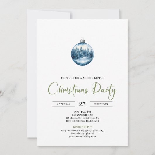 Chic Bohemian Cozy Winter Scene Holiday Invitation (Devant)