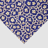 Chic Boho Anemone Dark Blue Pattern Tissuepapier (Detail)