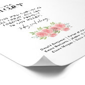 Chic Boho Anjer In Liefdevolle Herinnering Trouwte Poster (Hoek)