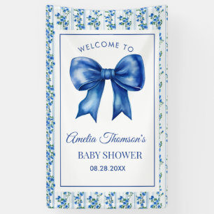 Chic Boho Blauwe Wilde Bloem Jongens Bloemen Baby Spandoek