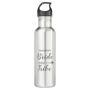 Chic Boho Bride Tribe gepersonaliseerd Waterfles
