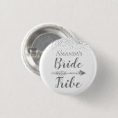 Chic Boho Bride Tribe Ronde Button 3,2 Cm (Voorkant /achterkant)
