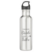 Chic Boho Bruid Tribe Persoonlijk Waterfles (Voorkant)